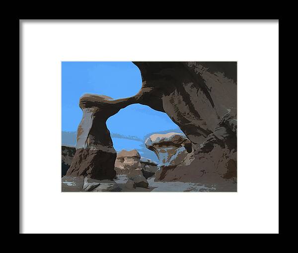 Escalante Framed Print featuring the photograph Metate Arch Cutout Series by JustJeffAz Photography