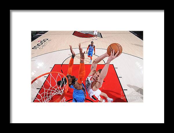 Meyers Leonard Framed Print featuring the photograph Meyers Leonard by Sam Forencich