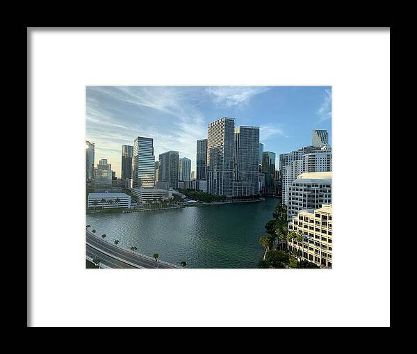 Miami Framed Print featuring the photograph Miami, Brickell Key Day by Cecelia Helwig