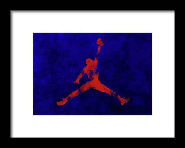 Michael Jordan Framed Print featuring the mixed media Michael Jordan 11d by Brian Reaves