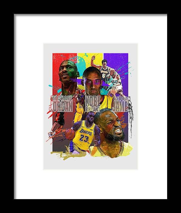 Lebron James Michael Jordan Kobe Bryant Canvas print