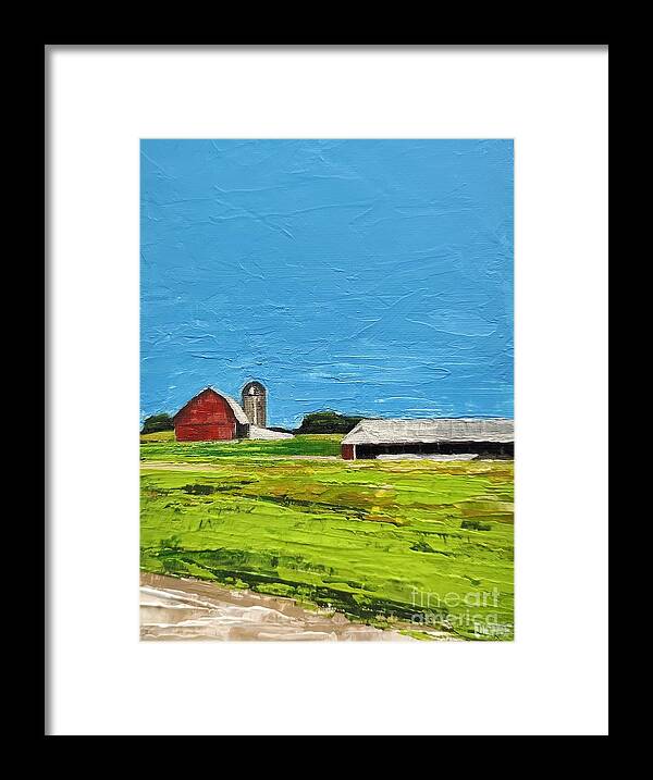 Michigan Framed Print featuring the painting Michigan Farm by Lisa Dionne