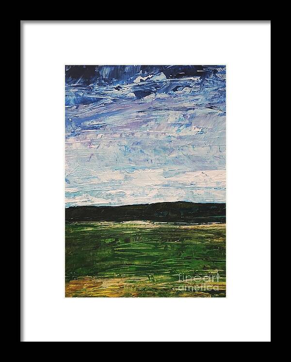Original Acrylic Painting Framed Print featuring the painting Michigan Field by Lisa Dionne