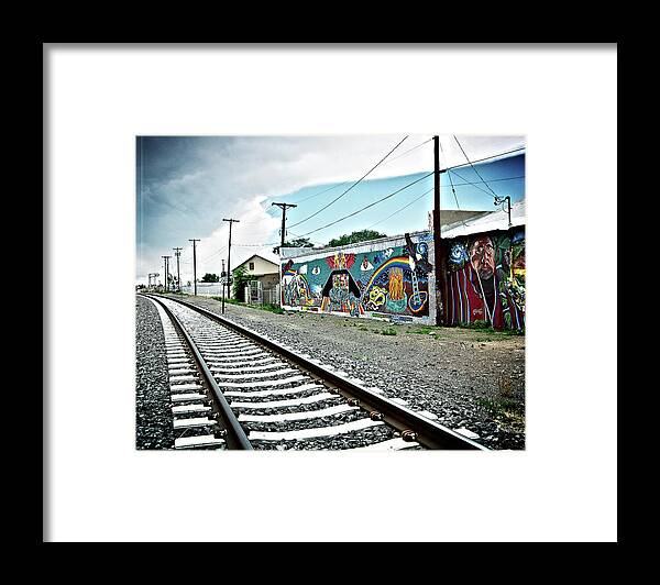 Train Tracks Framed Print featuring the photograph Mid-day Train by Carmen Kern