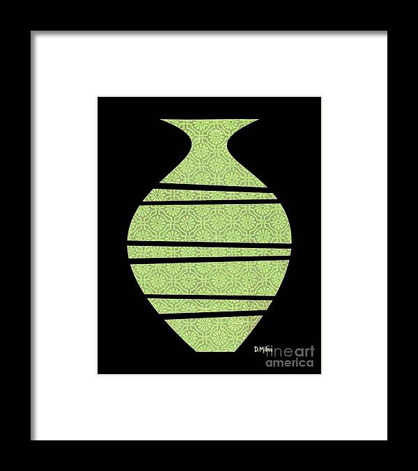 Mid Century Framed Print featuring the digital art Mid Mod Vase 2 by Donna Mibus