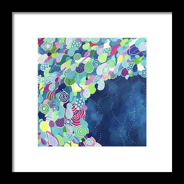 Pattern Art Framed Print featuring the painting Midnight by Beth Ann Scott