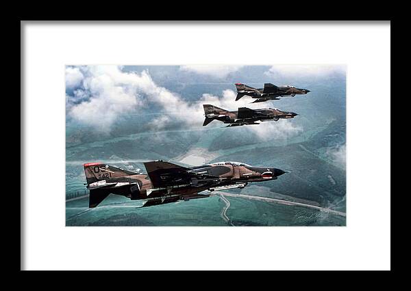 Aviation Framed Print featuring the digital art Mig Killers by Peter Chilelli