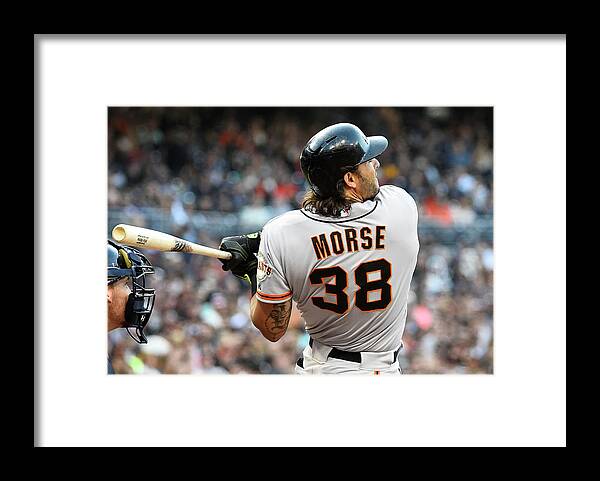 Mike Morse Framed Print featuring the photograph Mike Morse by Denis Poroy