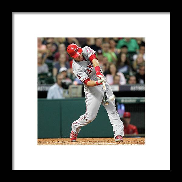 People Framed Print featuring the photograph Mike Trout by Bob Levey
