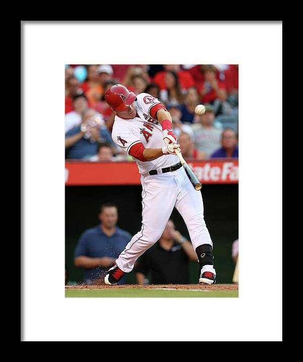 People Framed Print featuring the photograph Mike Trout by Stephen Dunn