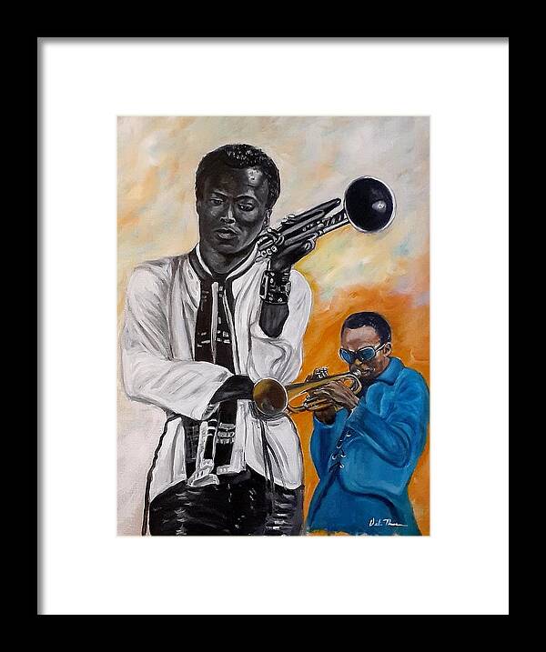 Miles Davis Framed Print featuring the painting Miles Davis by Victor Thomason