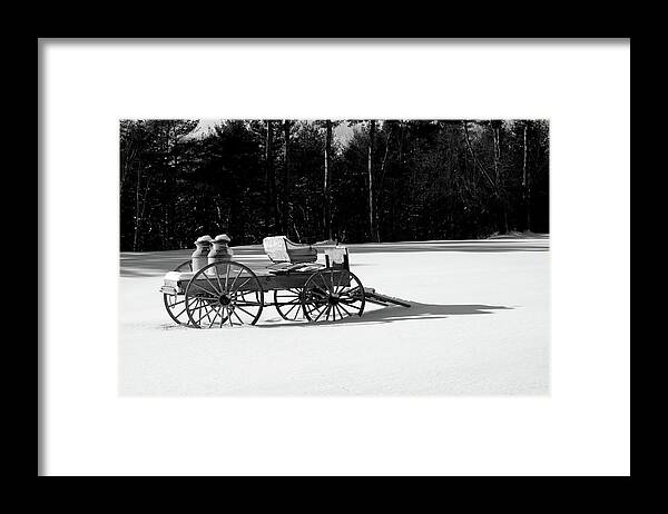 Milk Wagon Framed Print featuring the photograph Milk Wagon Monochrome by Wayne King