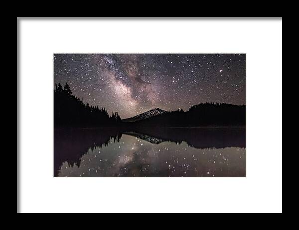 Milky Way Framed Print featuring the photograph Milky Way at Mt. Bachelor by Joe Kopp