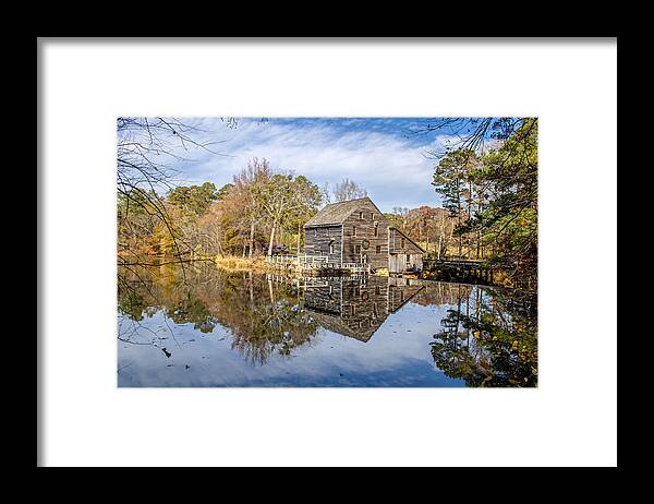 Reflection Framed Print featuring the photograph Mill holiday reflection by Rick Nelson