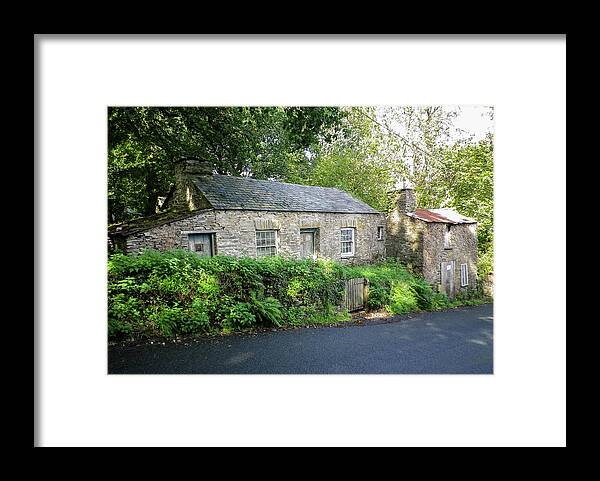 Miners Framed Print featuring the photograph Miners Cottages Luckett Cornwall by Richard Brookes