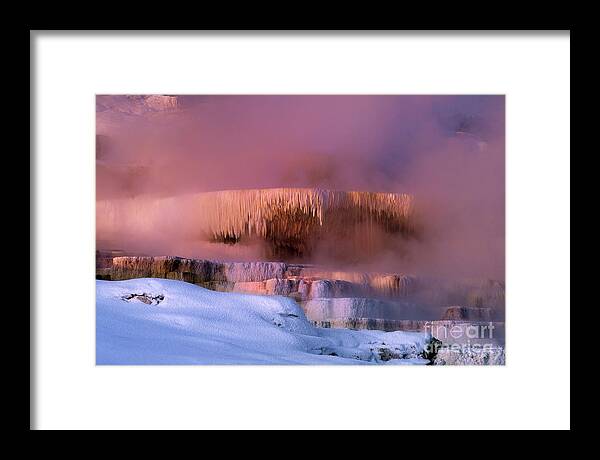 Dave Welling Framed Print featuring the photograph Minerva Springs Yellowstone National Park Wyoming by Dave Welling