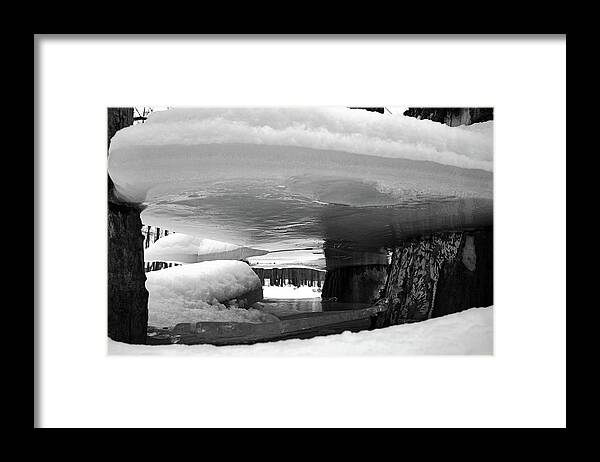 Tunnel Framed Print featuring the photograph Mini Ice Tunnel by Carl Marceau