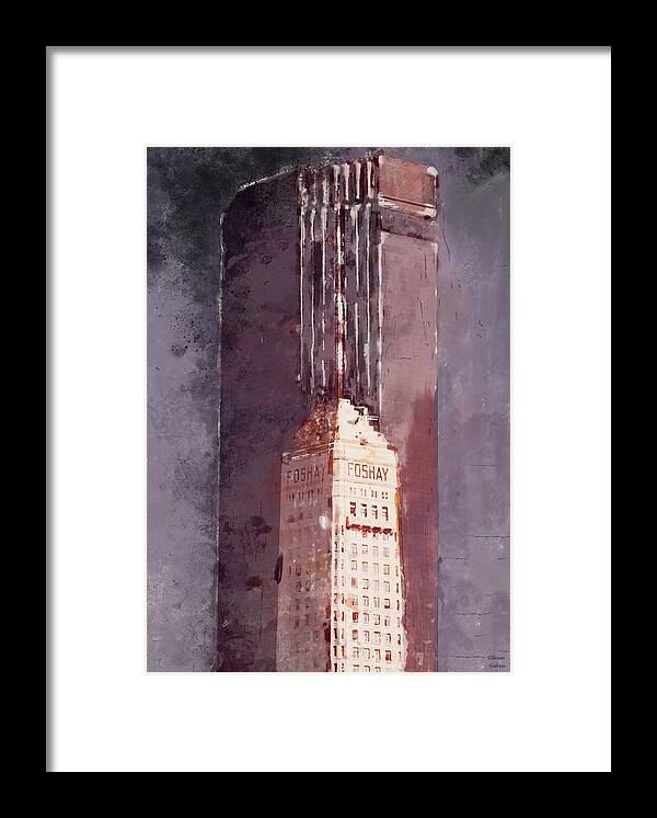 Ids Tower Framed Print featuring the painting Minneapolis IDS and Foshay Tower by Glenn Galen