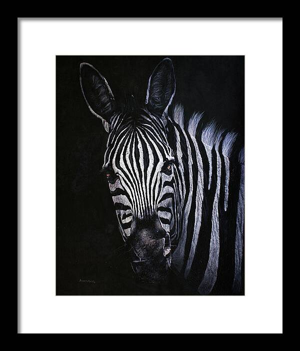African Wildlife Framed Print featuring the painting Mischievious by Ronnie Moyo
