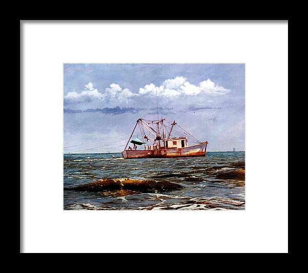 Shrimp Framed Print featuring the painting Miss Christy by Randy Welborn