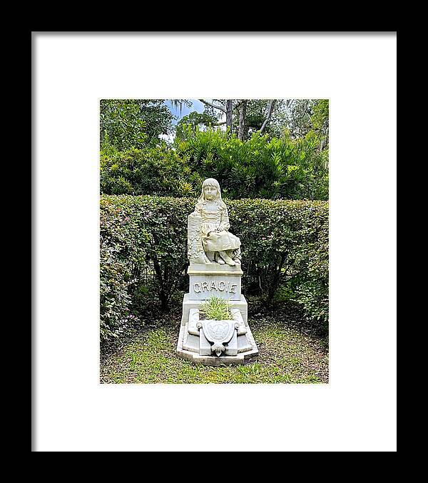 Grave Framed Print featuring the photograph Miss Gracie by Lee Darnell