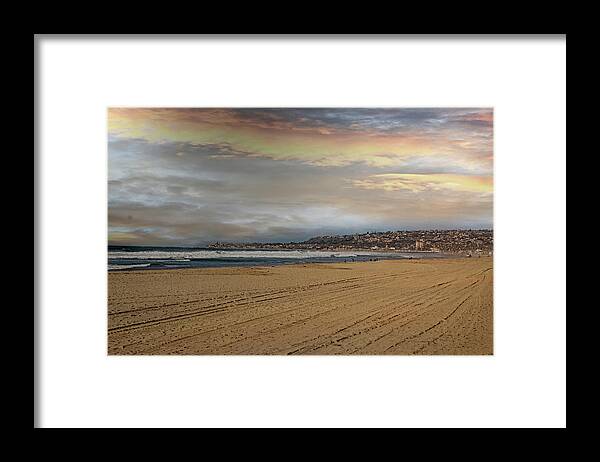Beach Framed Print featuring the photograph Mission Beach Gold by Alison Frank