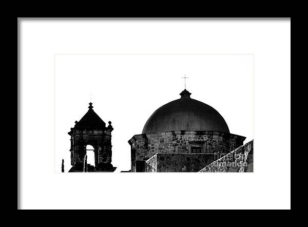 Historical Photograph Framed Print featuring the photograph Mission San Jose Towers by Expressions By Stephanie