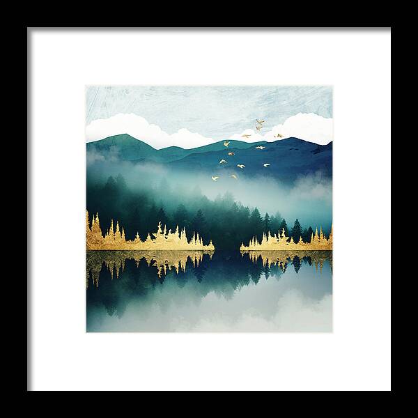 Mist Framed Print featuring the digital art Mist Reflection by Spacefrog Designs