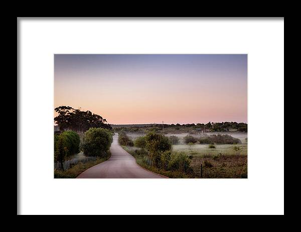 Portugal Framed Print featuring the photograph Misty morning in Portugal by Naomi Maya