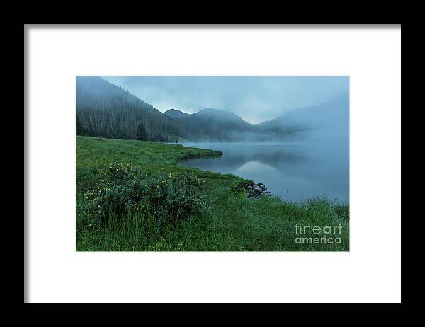 Landscape Framed Print featuring the photograph Misty Mountain Lake by Seth Betterly