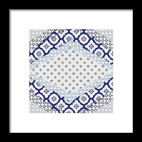 Pattern Framed Print featuring the digital art Mixed Patterns I by Bonnie Bruno