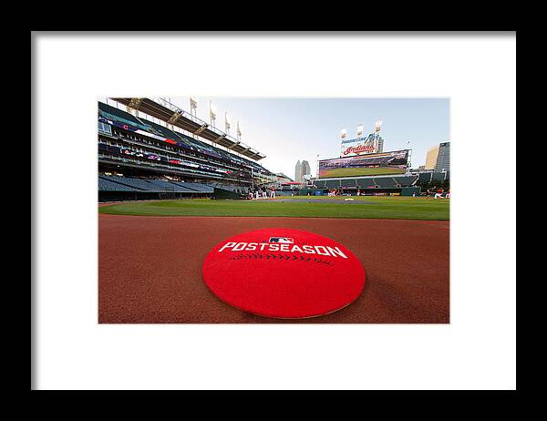 American League Baseball Framed Print featuring the photograph MLB: OCT 04 Indians Workout by Icon Sportswire