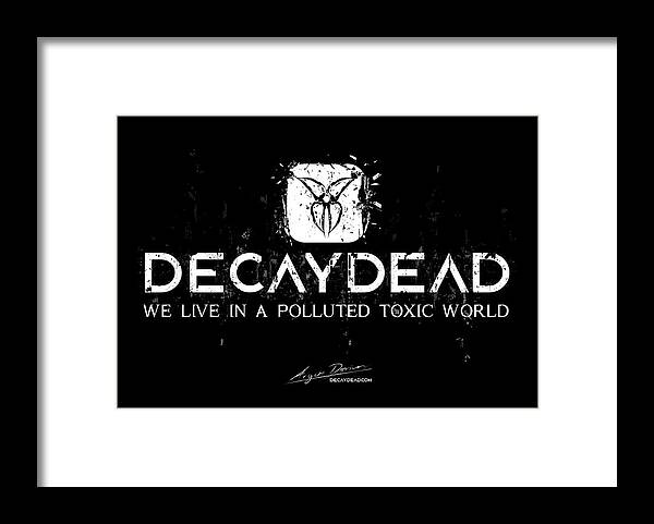 Logotype Framed Print featuring the digital art Decaydead by Argus Dorian