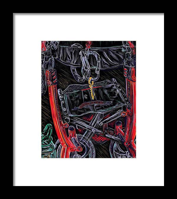 Rollator Framed Print featuring the digital art Mobility Equipment by Angela Weddle