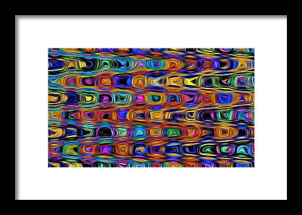 Abstract Framed Print featuring the digital art Mod Psychedelic Pattern - Abstract by Ronald Mills
