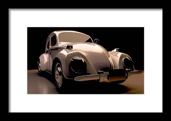 Mix Media Framed Print featuring the digital art Model Car #2 by Rose Lewis