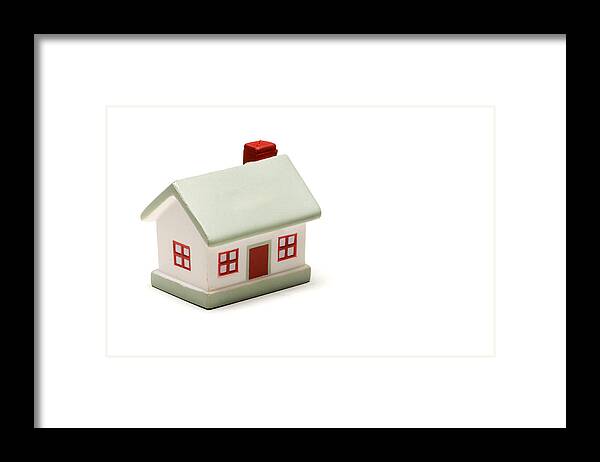 Architectural Model Framed Print featuring the photograph Model house-isolated on white by 101dalmatians