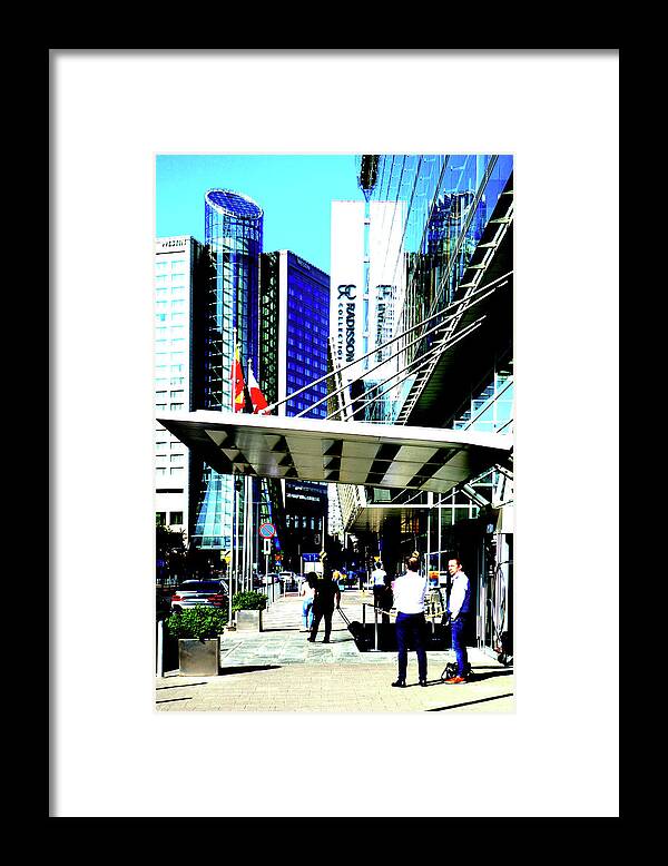 Modern Framed Print featuring the photograph Modern Buildings In Warsaw, Poland 3 by John Siest