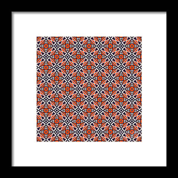 Patterns Framed Print featuring the digital art Modern Geometric Designer Pattern 2803 by Philip Preston