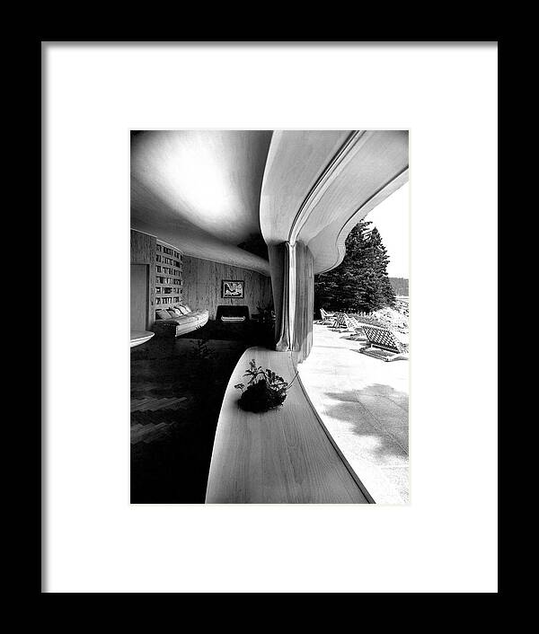 Interior Framed Print featuring the photograph Modern House on Mount Desert Island, Maine by Serge Balkin