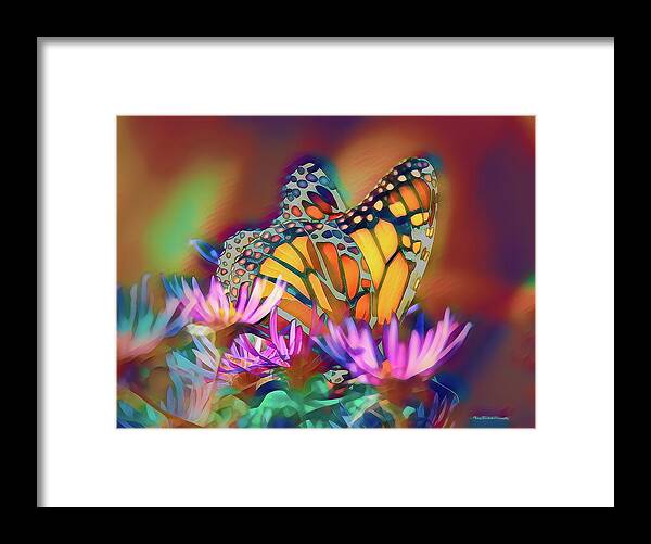 Butterfly Framed Print featuring the photograph Modern Monarch by Mary Walchuck