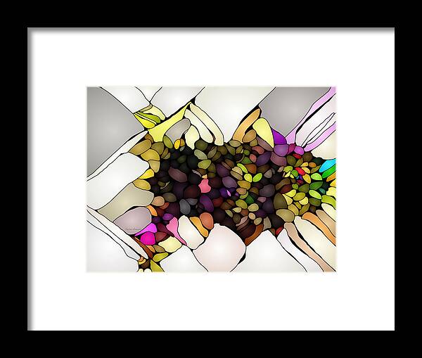 Abstract Framed Print featuring the painting Modern Spirit by Rafael Salazar