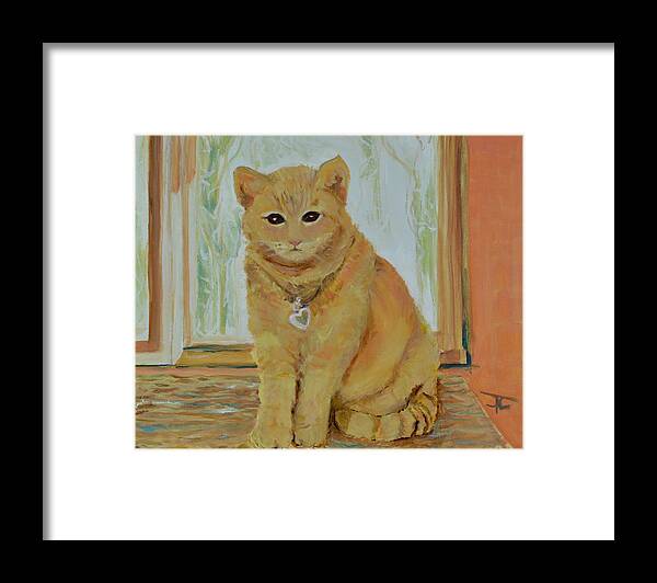 Animals Framed Print featuring the painting Molly by Julie Todd-Cundiff