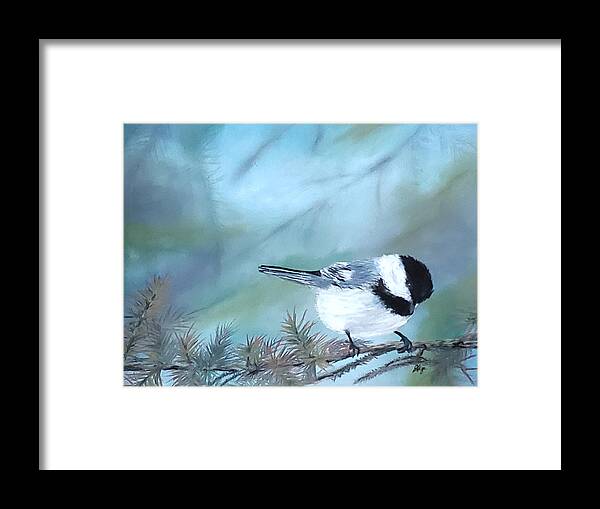 Pastel Framed Print featuring the pastel Momentary Visitor by Gigi Dequanne