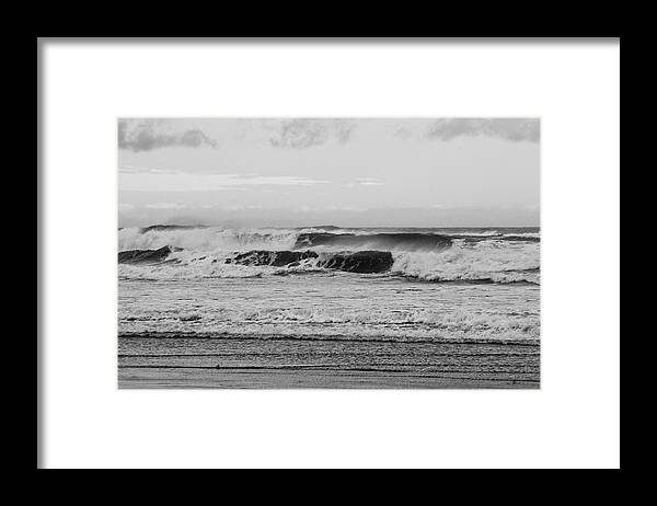 Ocean Waves Framed Print featuring the photograph Momentum by Gina Cinardo