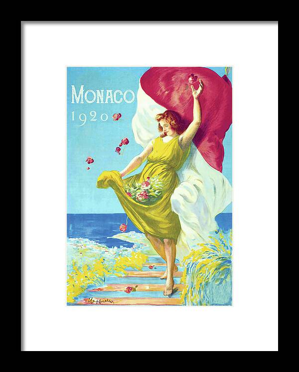 Monaco Framed Print featuring the digital art Monaco Girl by Long Shot