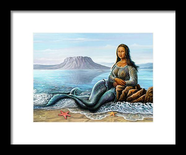 Monalisa Mermaid Digital Art by Anthony Mwangi - Pixels Merch
