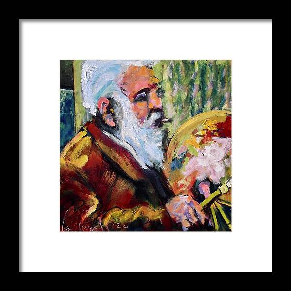 Painting Framed Print featuring the painting Monet by Les Leffingwell