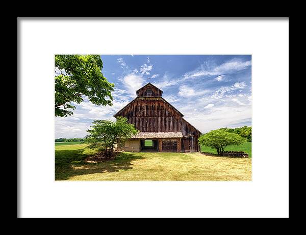 Barn Framed Print featuring the photograph Monitor Barn - Parke County, Indiana by Susan Rissi Tregoning