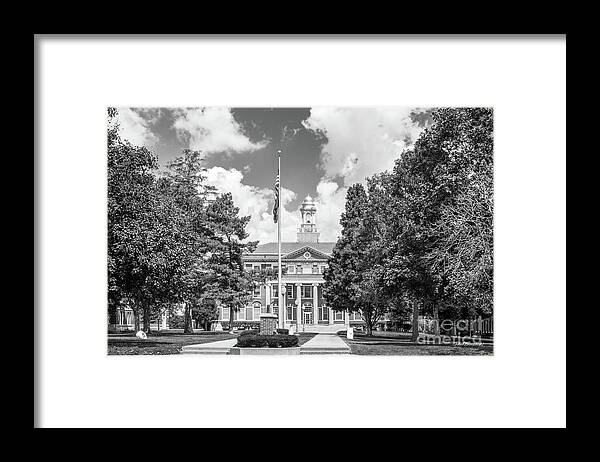 Monmouth College Framed Print featuring the photograph Monmouth College Wallace Hall by University Icons